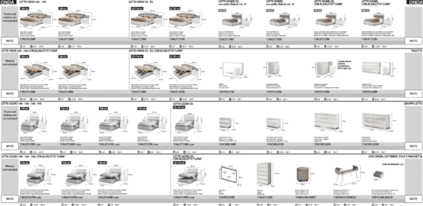 Onda DROP Bedroom Set WHITE By ESF Furniture - Image 13