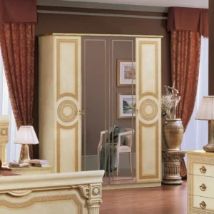 Ivory & Gold Aida 4 Door Wardrobe