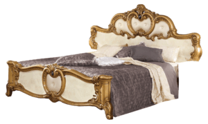 Barocco Bed Ivory with Gold