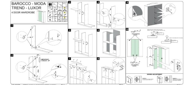 Barocco Ivory w/Gold Bedroom Set By ESF Furniture - Image 7