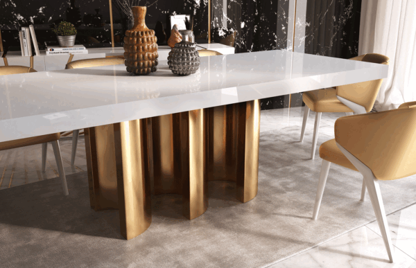Oro White Dining Room Set By ESF Furniture - Image 2