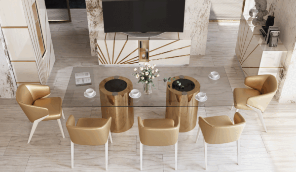 Oro White Dining Room Set By ESF Furniture - Image 8