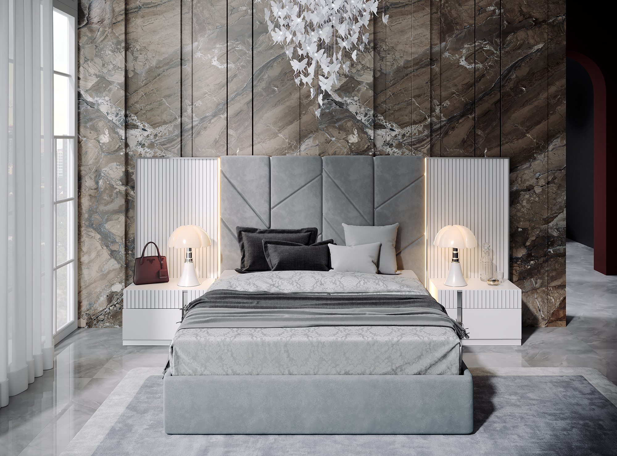 Helen King size Bed *Needs wooden slat frame*
