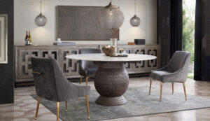 Brushed Gold Grey Velvet Quinn Chair By Diamond Sofa