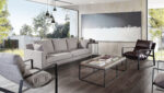 Gray Fabric Seattle Sofa By Diamond Sofa