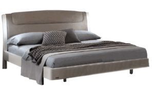 Luna Bed QS White Color: White-Ash/Beige **frame not included**