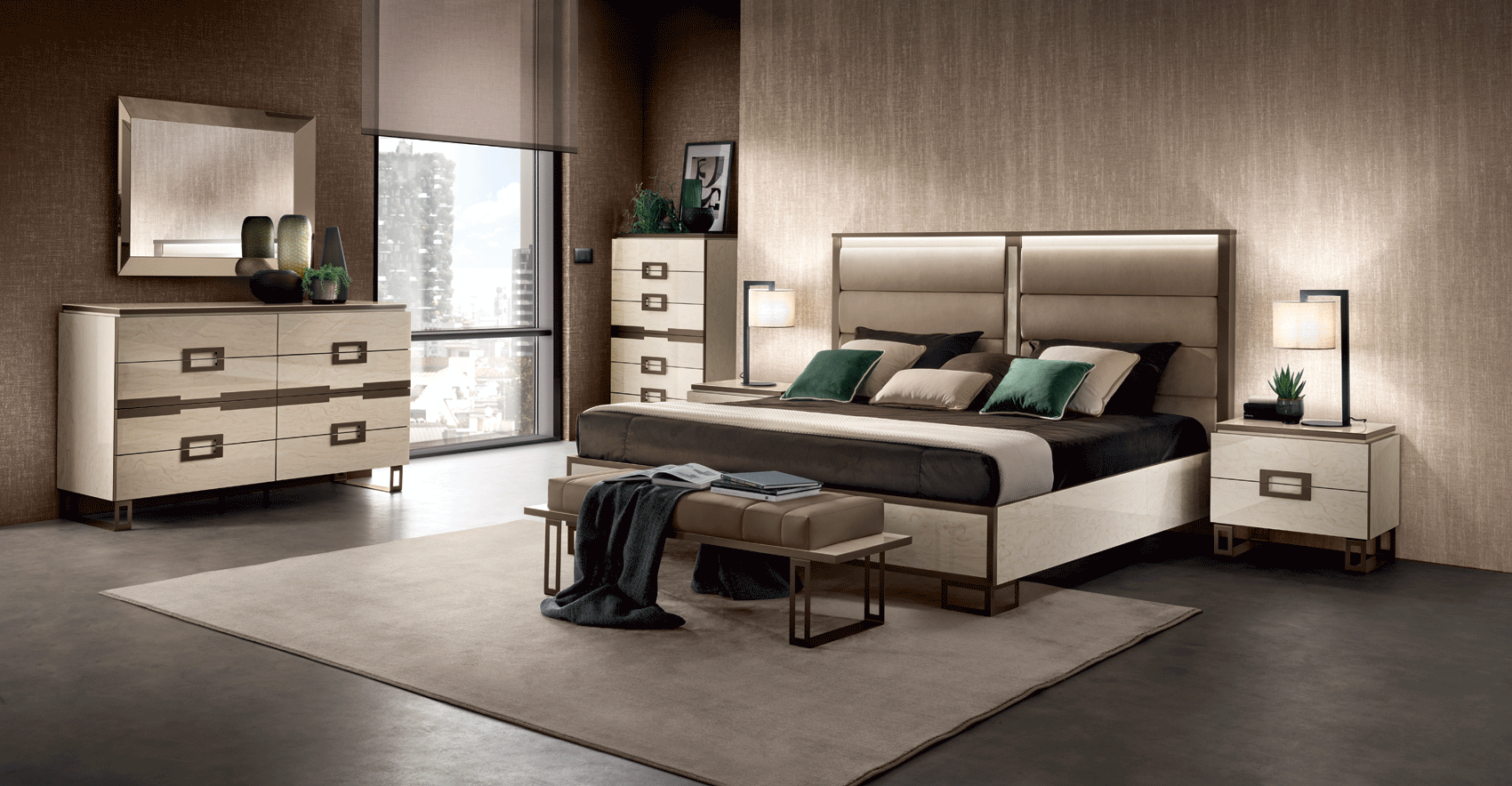 Poesia KS Bed Upholstered *Needs wooden slat frame*