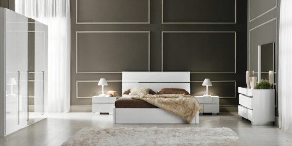 White Status Caprice Bedroom Set Additional Items p6409 By ESF Furniture - Image 2