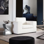 Brushed Gold Mist white Muse lake Chair By Diamond Sofa