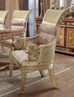 Gold Fabric Armchair HD-8024