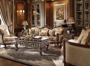 Beige 3 Piece Sofa Set