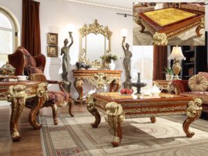 Luxury 3PC Classic Wood Coffee Table HD-8024
