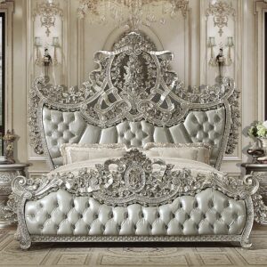 Metallic Silver Bedroom Set