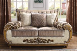 Perfect Brown Loveseat HD-25 By Homey Design
