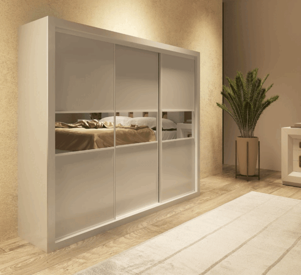 MX63 White Velvet Bedroom Set p12441 By ESF Furniture - Image 3