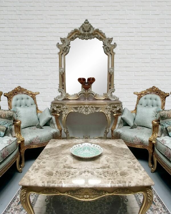 Handmade Green Gold Console - Image 3