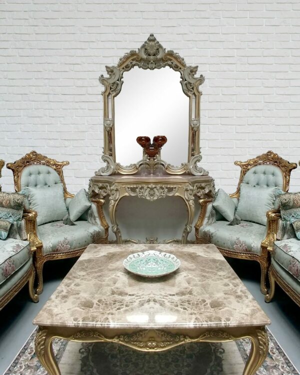 Handmade Green Gold Console - Image 4