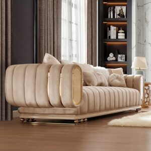 Modern Beige Loveseat HD-9004