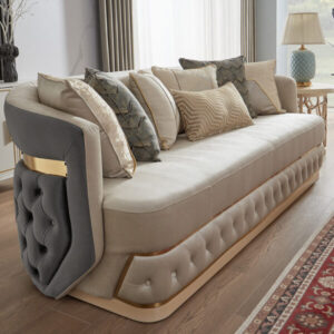 Tufted Loveseat Gray HD-9008