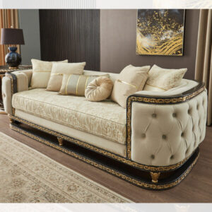 Beige Tufted Loveseat HD-9010