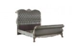Dresden Bed With Rolled Leatherette Headboard and Footboard by ACME - Image 10