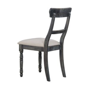 Brown Linen Leventis Side Chair 74642 by ACME