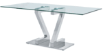 Shiny Zig Zag Dining Table p11614 By ESF Furniture
