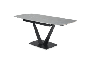 109 Dining Table Gray Ceramic two 12″ extensions