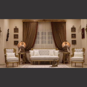 MC-102 Off White Neoclassic Sofa Set