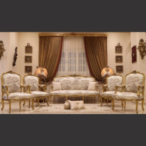 MC-107 Off White Rococo Sofa Set