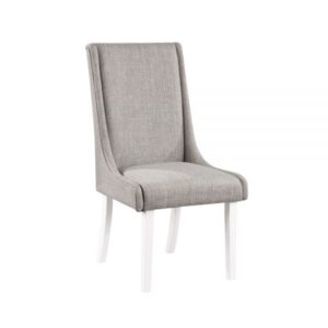 Gray Linen & White Hollyn Side Chair DN02161 By ACME