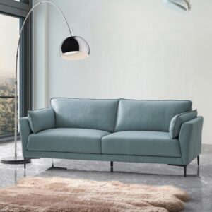 Sage Green Leather Mesut Sofa