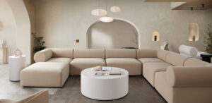 Cement Finish Montage Round Coffee Table By Diamond Sofa | Mobilia Cleopatra
