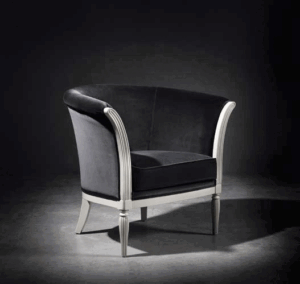 Ralph Armchair Finish: Shiny Beige on Wood; Upholstery: F6209 Lisboa Gris Oscuro