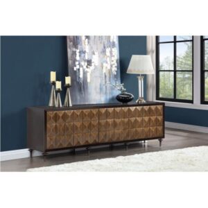 Forged Bronze & Espresso Finish Diya Console Cabinet AC02503 By ACME