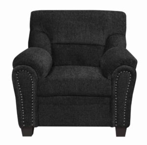 Clemintine Upholstered Chair with Nailhead Trim Graphite 506576 by Coaster Furniture