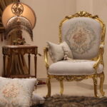 Handmade Carol Gray Gold Chair - Image 3