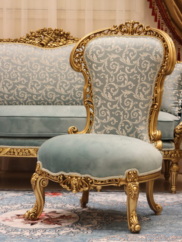 Handmade Moonlight Blue Chair 2 - Image 4