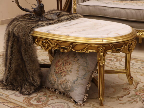 Handmade Carol Gray Gold coffee table - Image 3