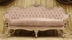 Handmade Silver Pink Loveseat