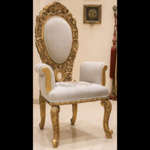 Handmade Bellagio Gold Dining Arm Chair
