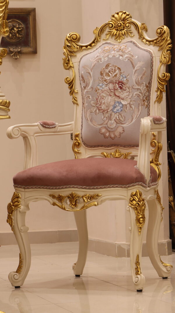 Handmade Bellona White Arm Chair - Image 6