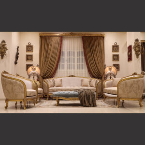 MC-113 Taupe Beige Neoclassic Sofa Set