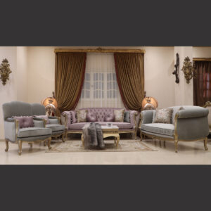 MC-117 Dusty lilac / Gray Neoclassic Sofa Set
