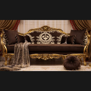 Handmade Norco Brown Gold Sofa