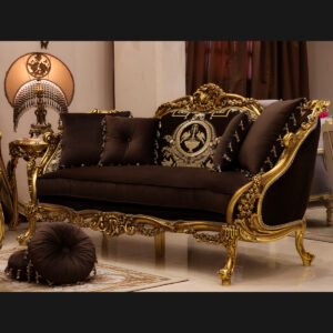 Handmade Norco Brown Gold Loveseat