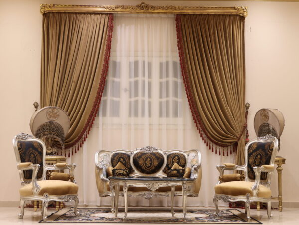 Handmade Ernest Black Silver Stool - Image 5