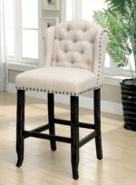 Sania Bar Chair (2/Box) CM3324BK-BCW-2PK BY Furniture of America - Image 2
