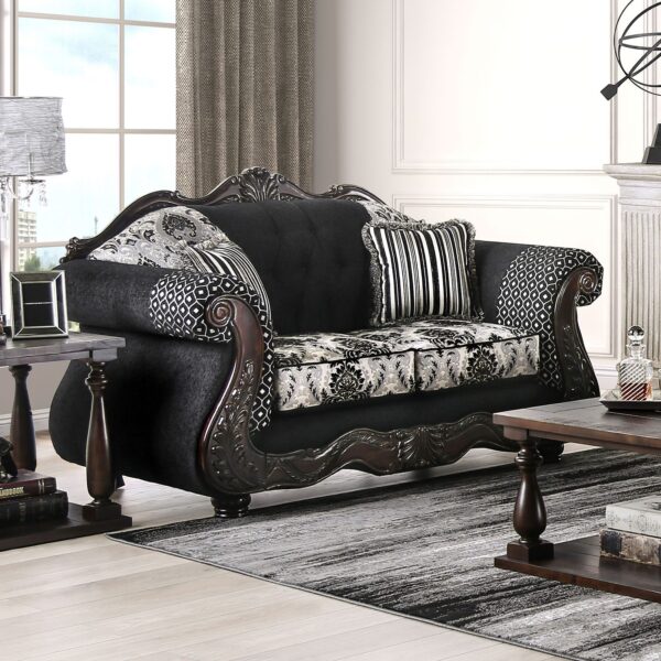 Black Ronja Love Seat SM6432-LV BY Furniture of America - Image 3