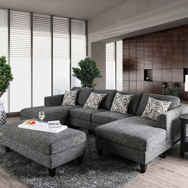 Lowry Sectional w/ Ottoman CM6363 BY Furniture of America - Image 7